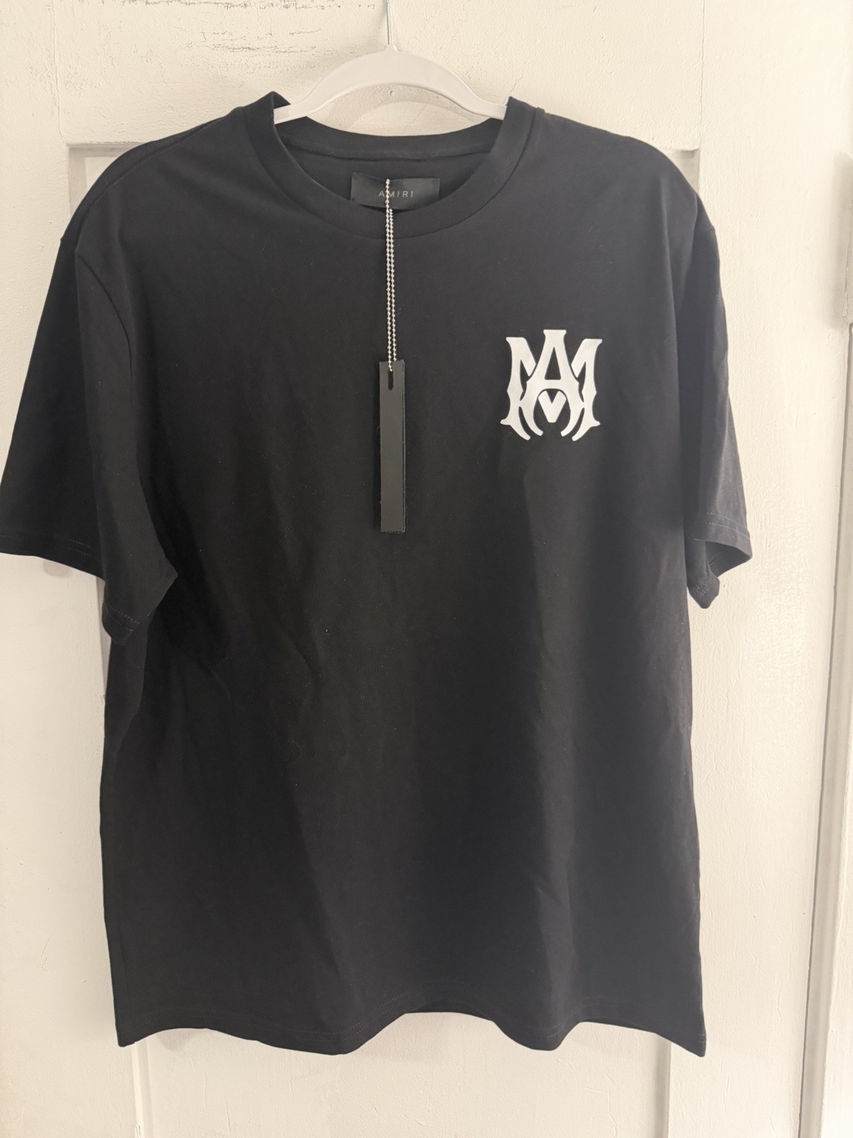 Amiri Mens T Shirt Size Medium MA Core Logo Black 100% Cotton USA Authentic