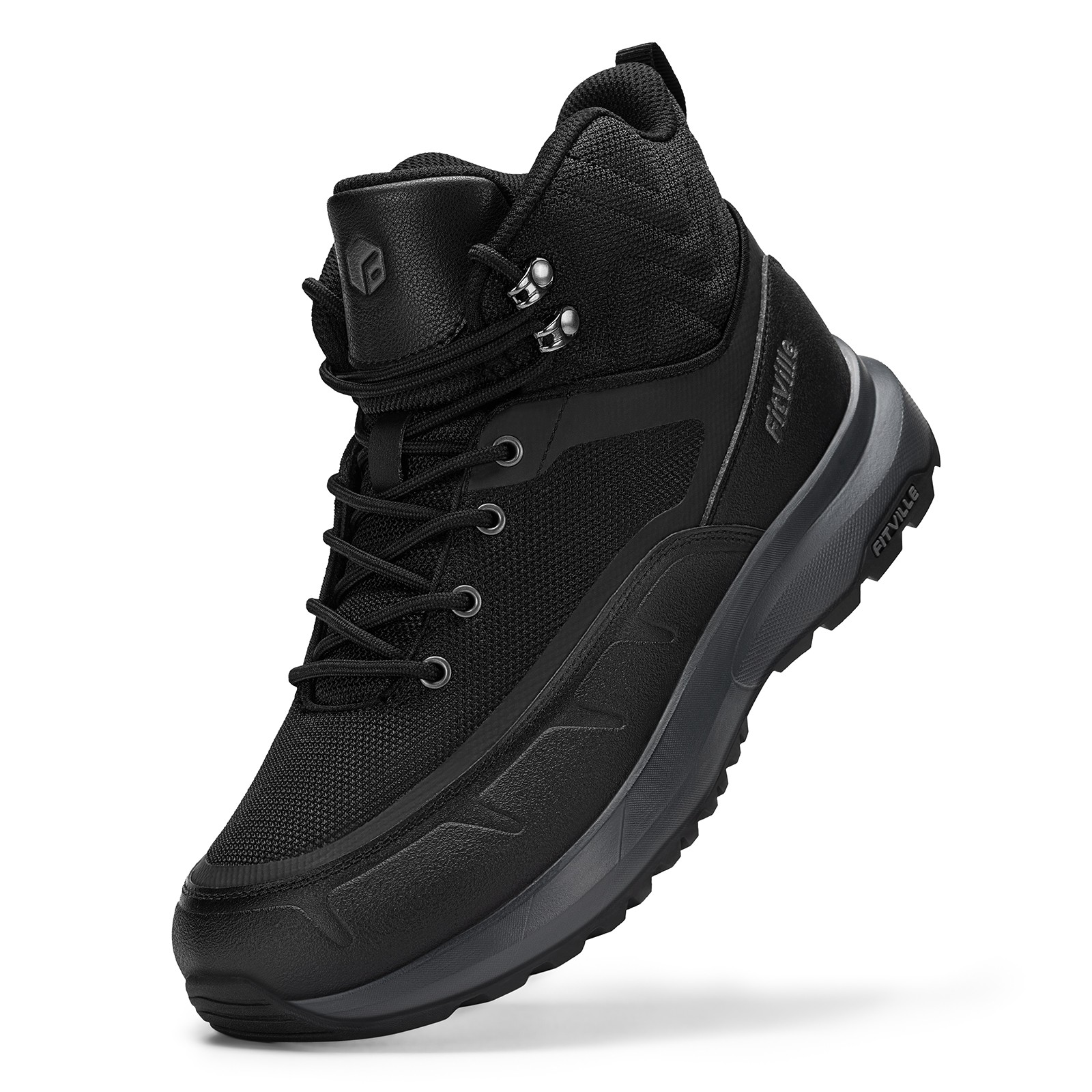 FitVille Mens Extra Wide Walking Hiking Boots Outdoor Trekking Trails Sneakers