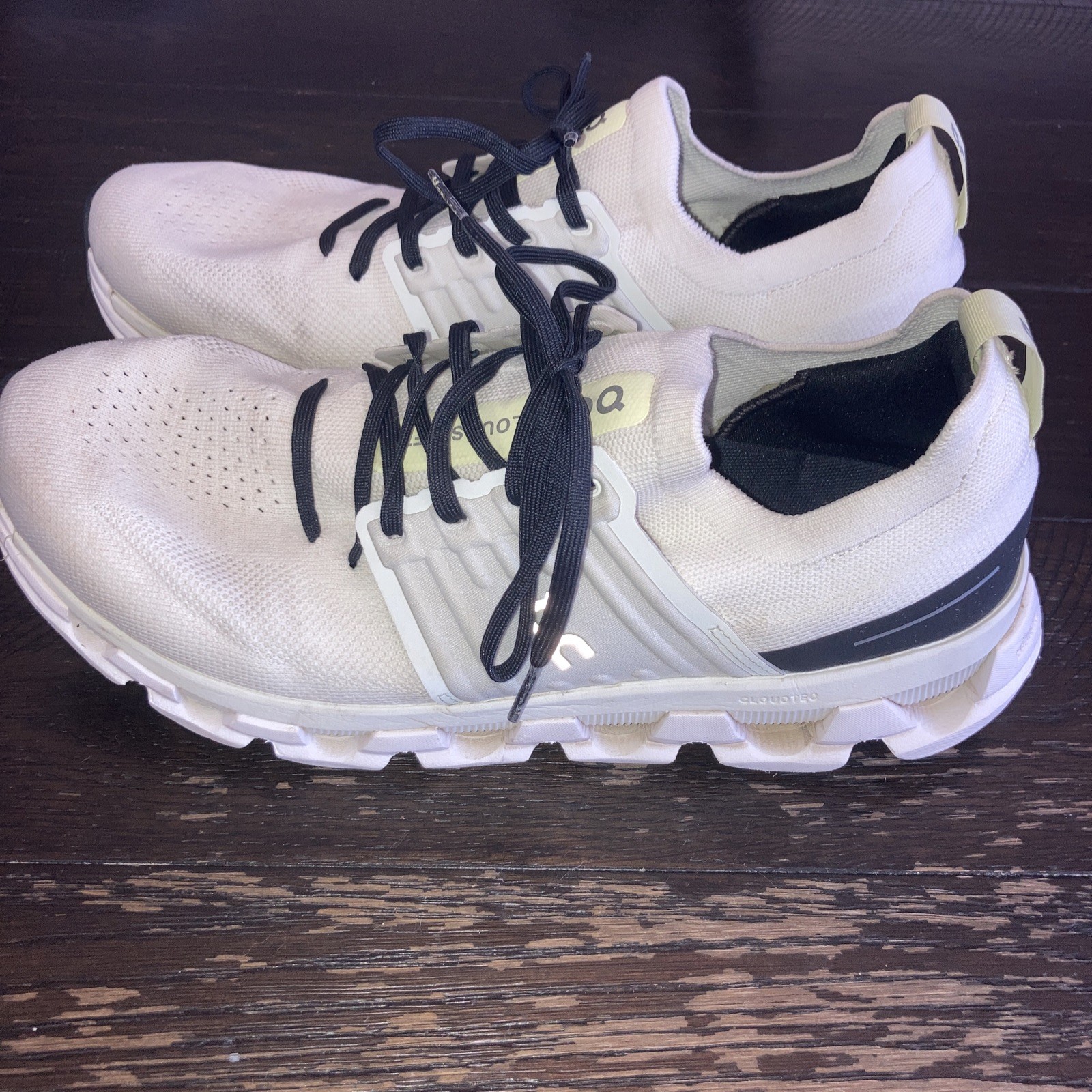 Men’s On Cloud Swift 3 Size Men’s 11.5 Ivory/Black Running Shoes EUC 🔥🔥