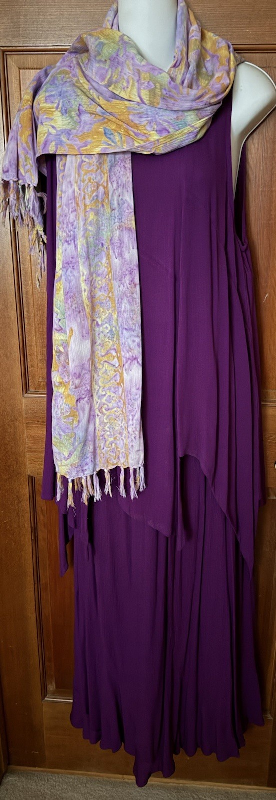 3 Pc Purple Mission Canyon Skirt, Tank And Scarf Set, One Size, New With Tags