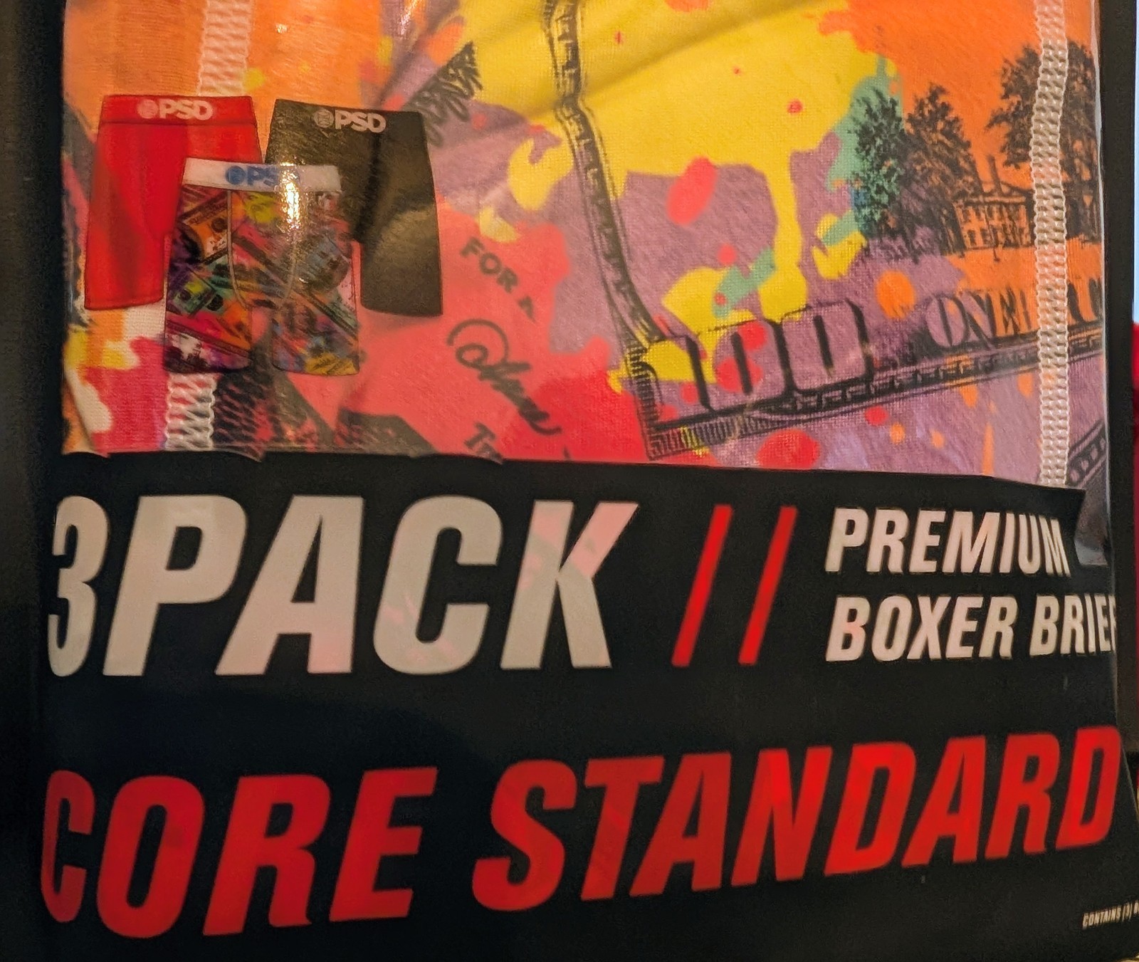 PSD Boxer Briefs 3 PACK Microfiber MONEY MOVES $100 PASTEL BENJI’S Stack DROPS 7