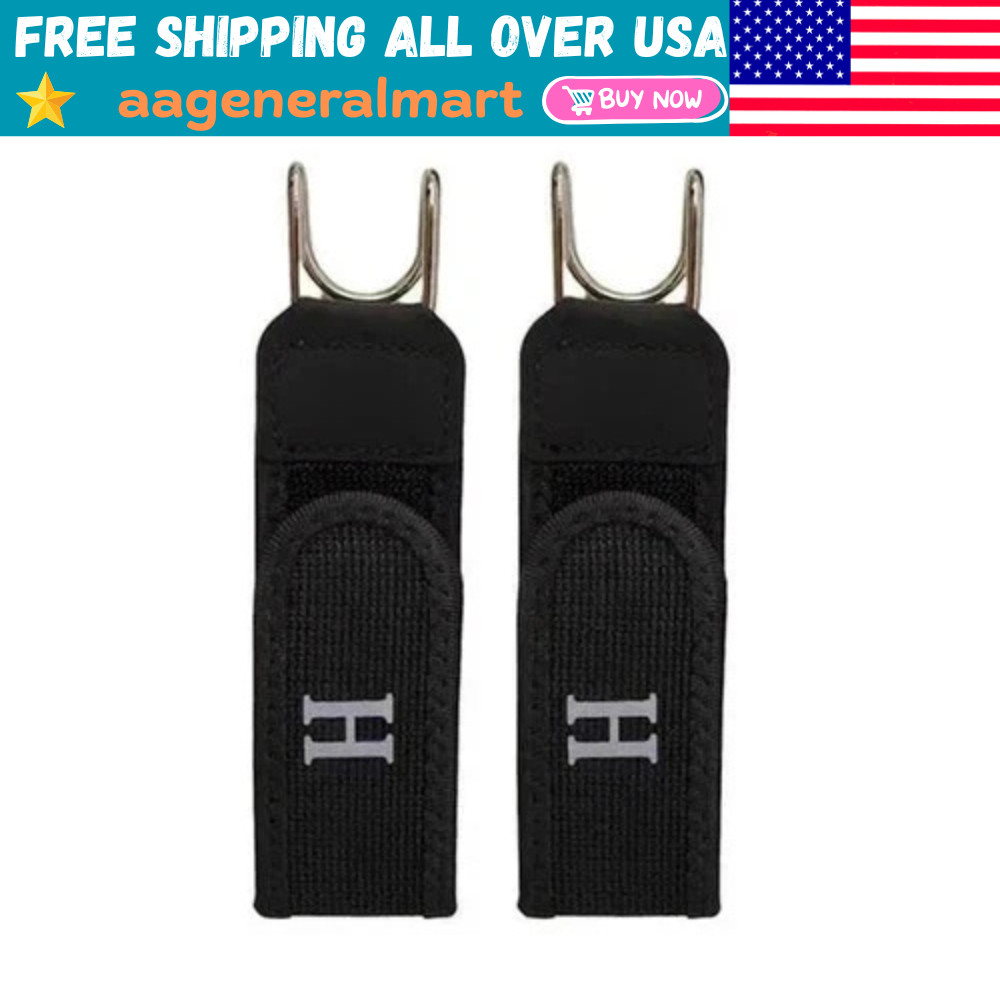 2PCS Tactical Metal Hook Elastic Belt Buckle-Less Invisible Waist Belt Closure
