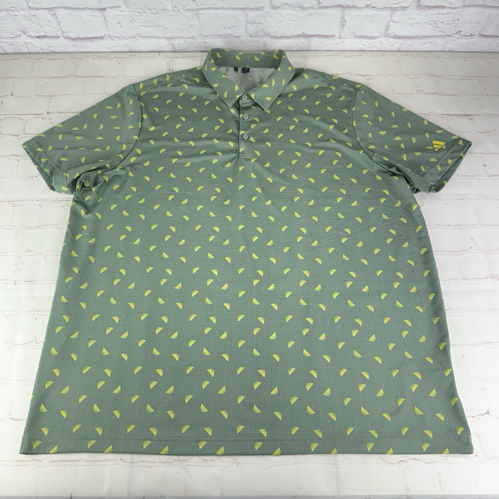 Adidas Ultimate365 Printed Slice Abstract Mesh Golf Tennis Polo Size Men’s 2XL