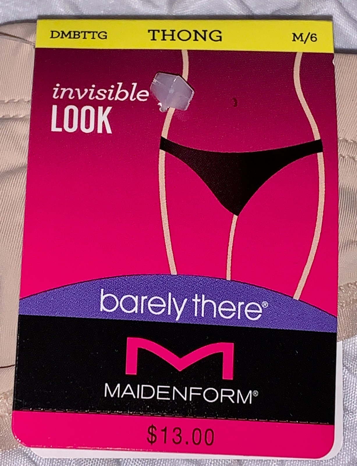 MAIDENFORM Barely There Nude Invisible Thong Panty Womens Sz M 6 L 7 XL 8 2XL 9