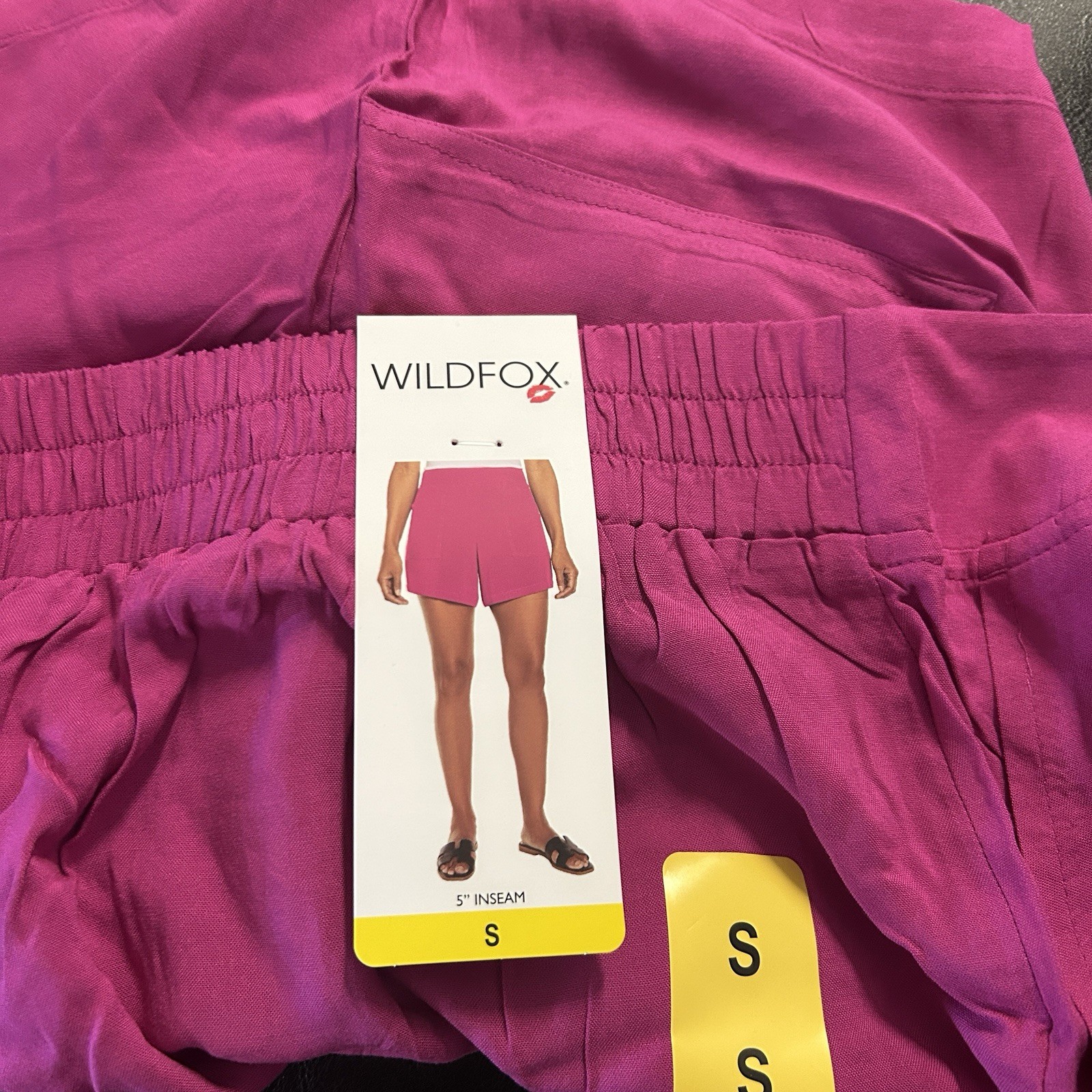 Wildfox Women’s Shorts, Size S, Color Pink, 5” Inseam, Elastic Waist, Pockets..