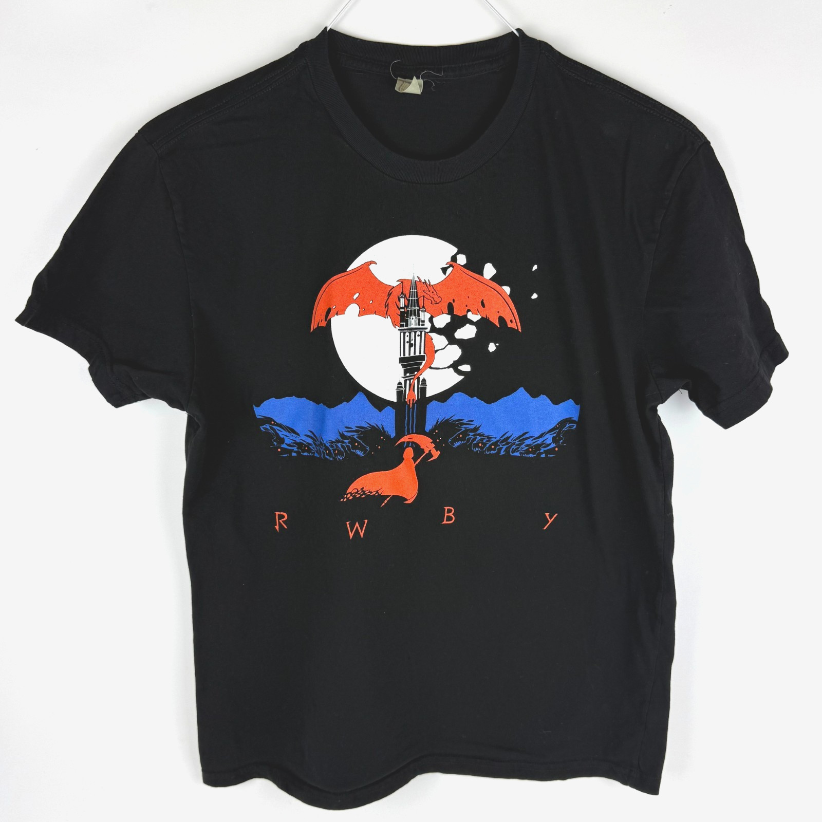Rooster Teeth RWBY T Shirt Japanese Anime Red Dragon Graphic Adult Mens Size LRG