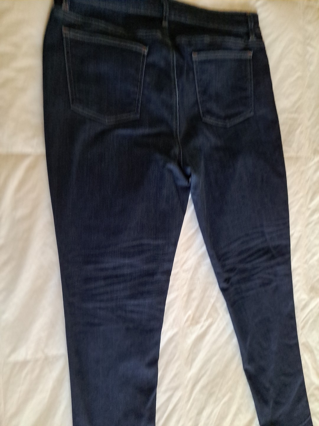 Eileen Fisher Blue Jeans Sz 12 EUC 5 Pkt Tapered Returns Accepted 34×31