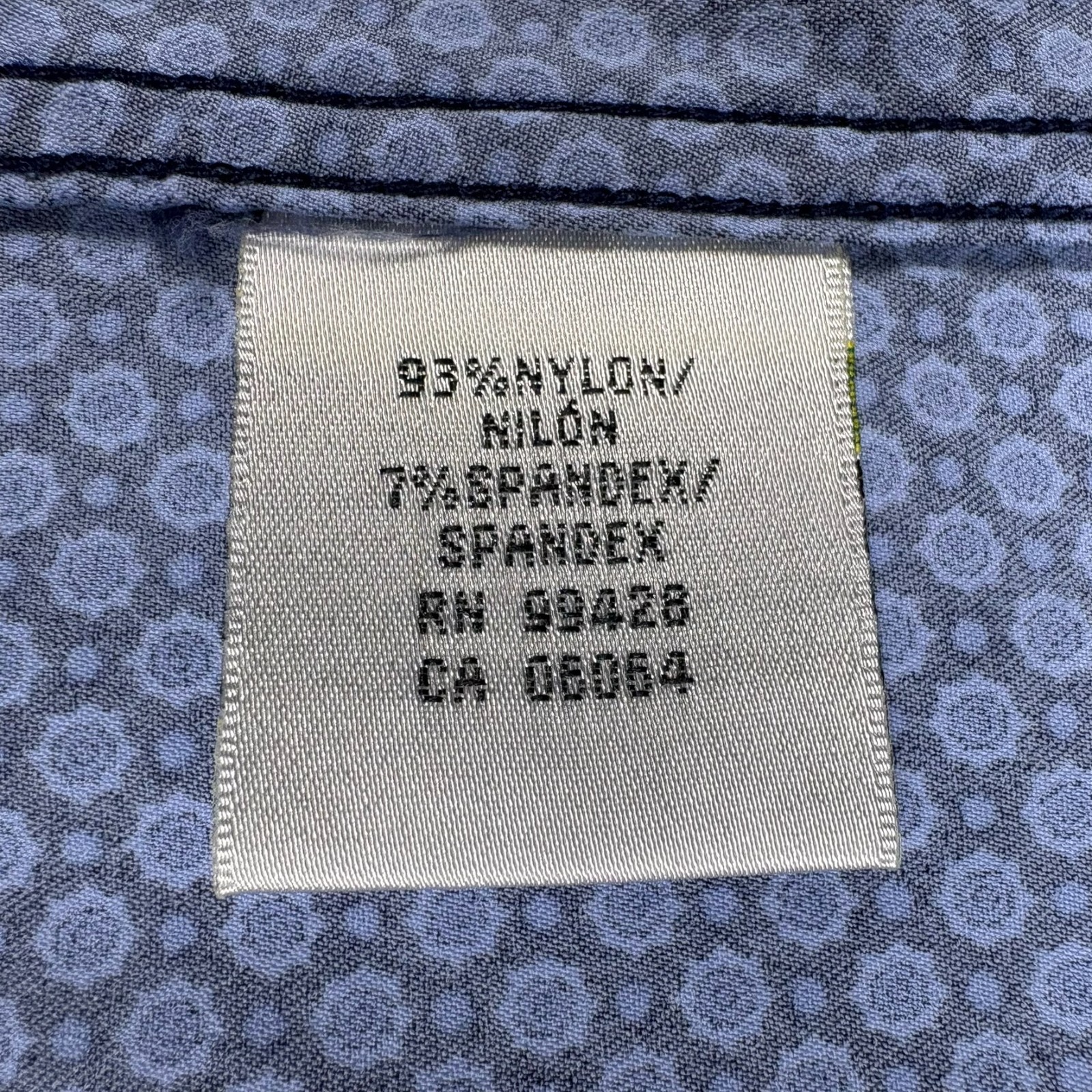 Bugatchi UOMO Men’s Shirt XL Long Sleeve Blue White Floral Classic Fit Nylon