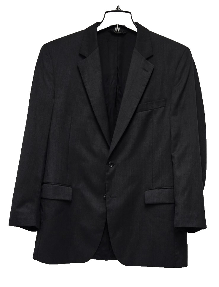 Jos. A. Bank Traveler’s Collection 44 L Wool Charcoal Black Sport Coat Sharp!
