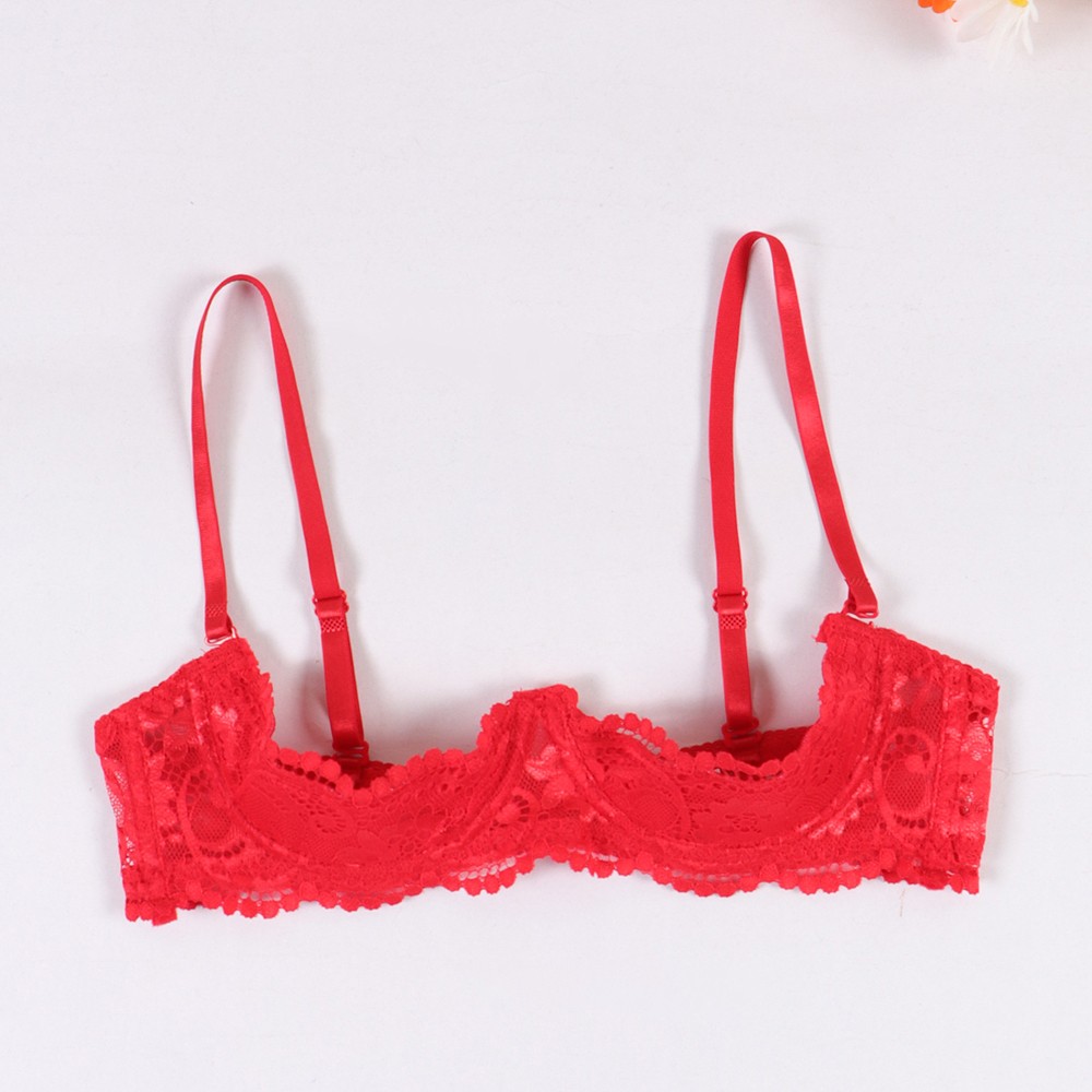 Lady Bras Half Cup Bra Low Cut Sexy Lingerie Underwired Bra Party Brassiere ABCD