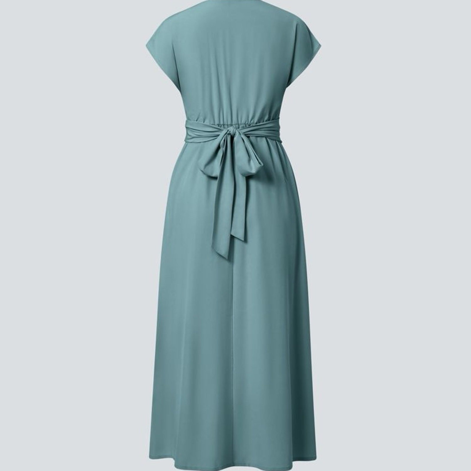 HALARA Breezeful™ V Neck Short Sleeve Pocket Tie Back Quick Dry Midi Dress-NWT