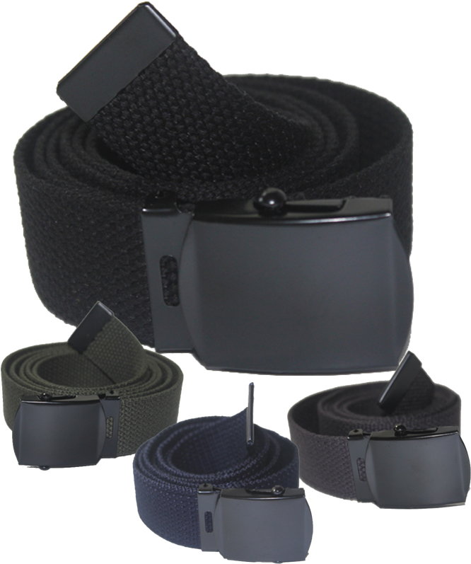 NEW ADJUSTABLE CANVAS MILITARY WEB BELT BUCKLE BLACK NAVY BLUE GREY OLIVE GREEN