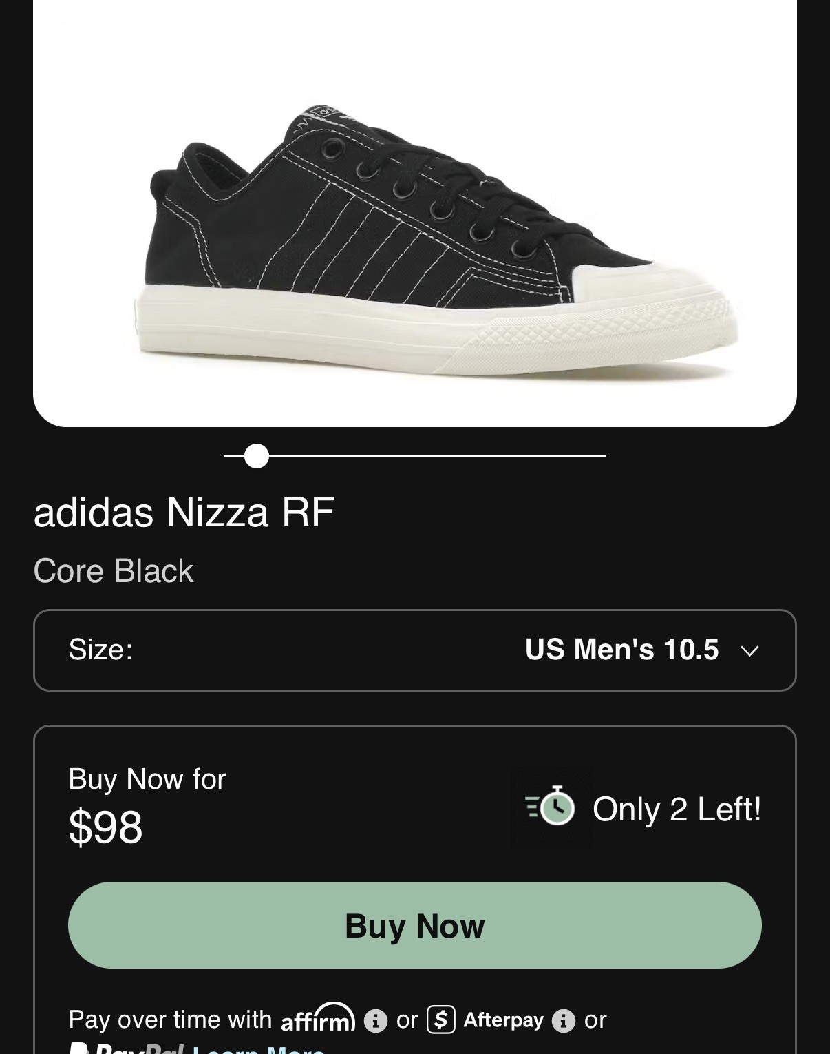 🔥New adidas Nizza RF Core Black White Men’s Low Top SZ9.5✅