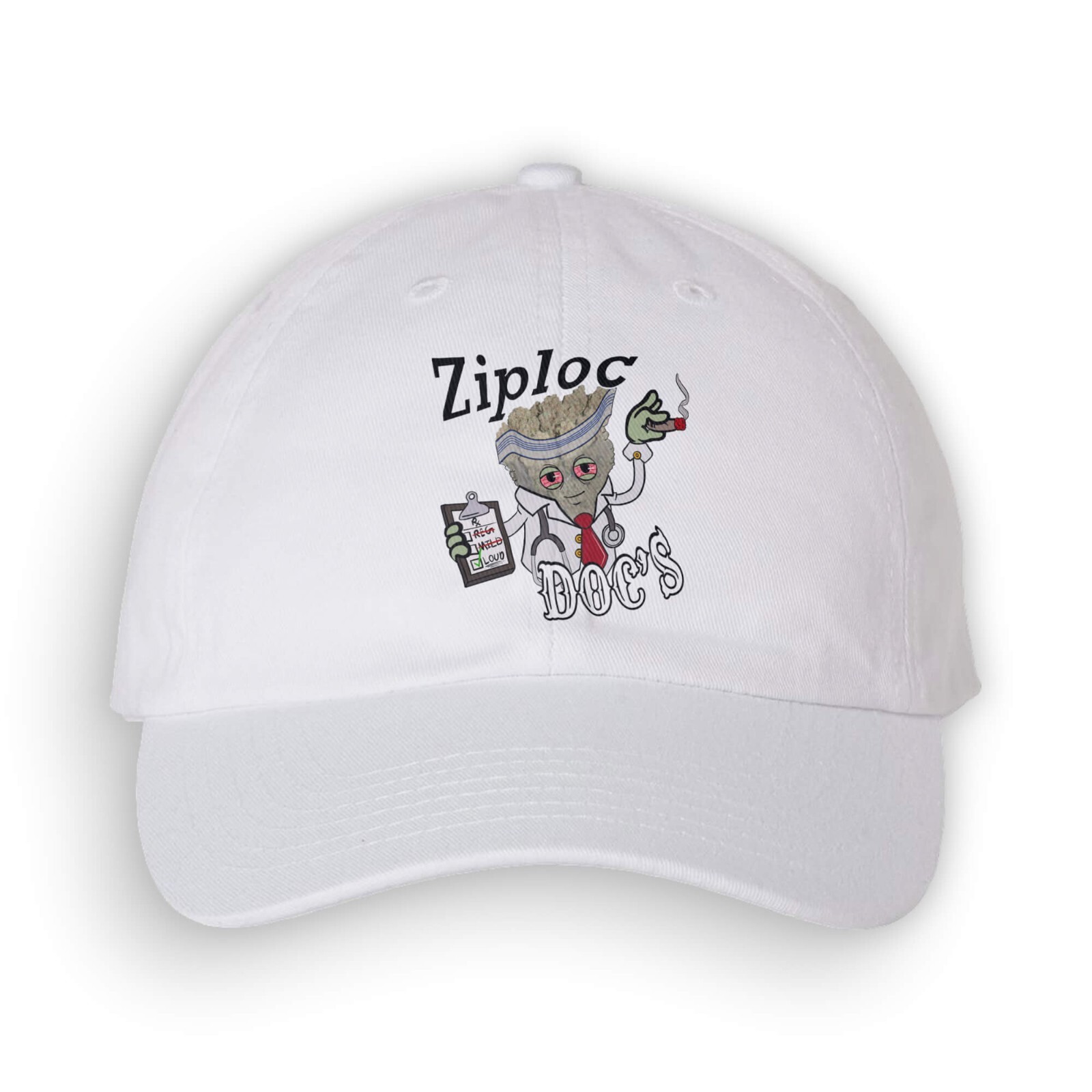 ZipLoc Doc’s Adjustable Cotton Baseball Caps Dad Hat Ball Cap Polo Style – Blue