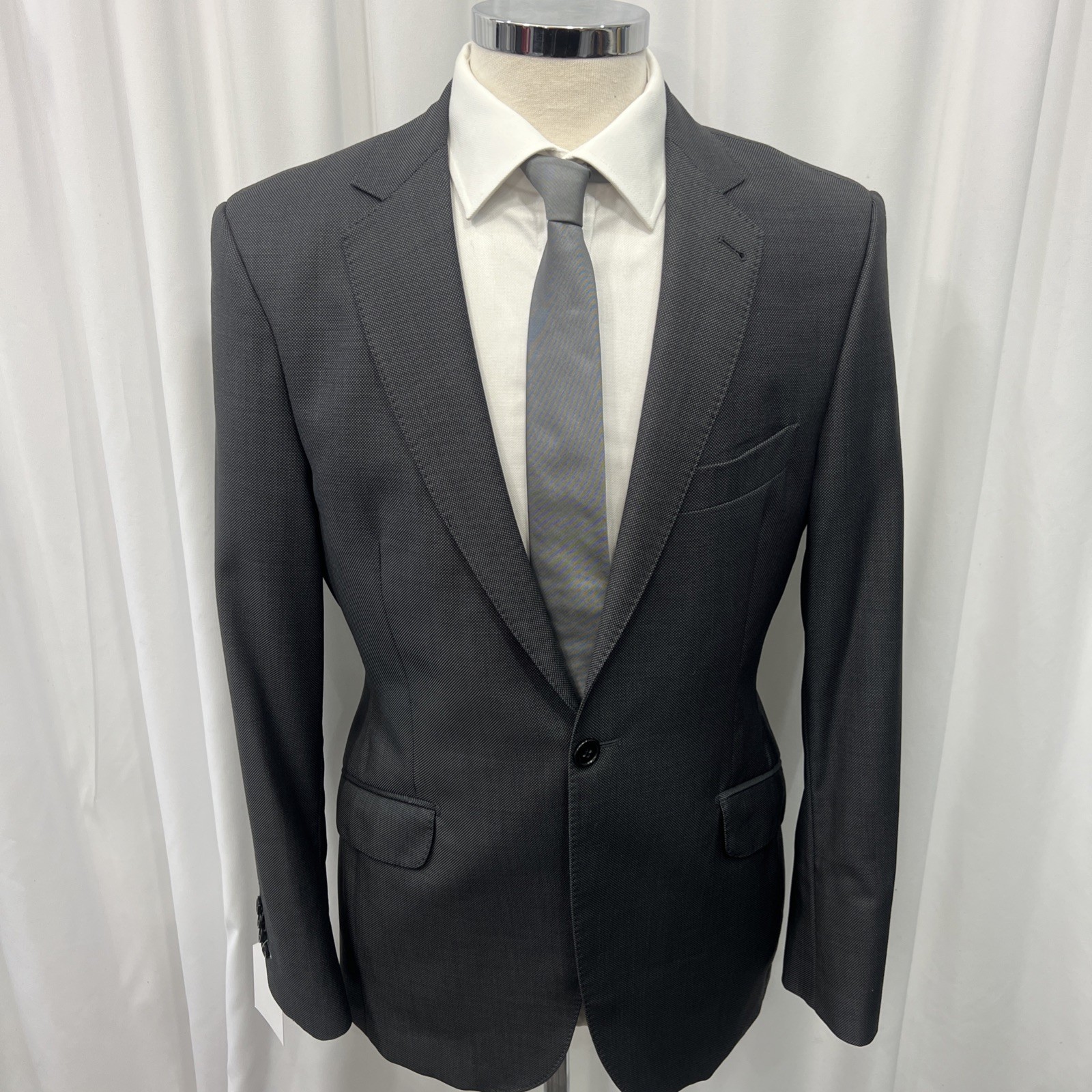 Mark Stephen London Men’s Italian Fabric Wool Suit – Slim Fit – C40L / W36 L32