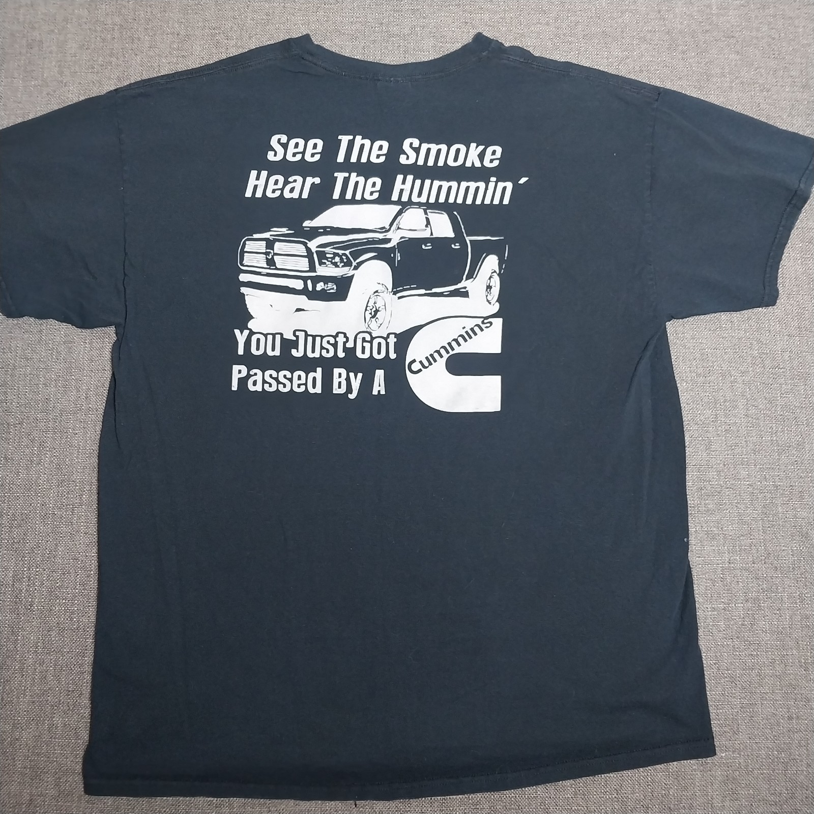 Cummins Men’s T Shirt Black XL See the Smoke Hear the Hummin