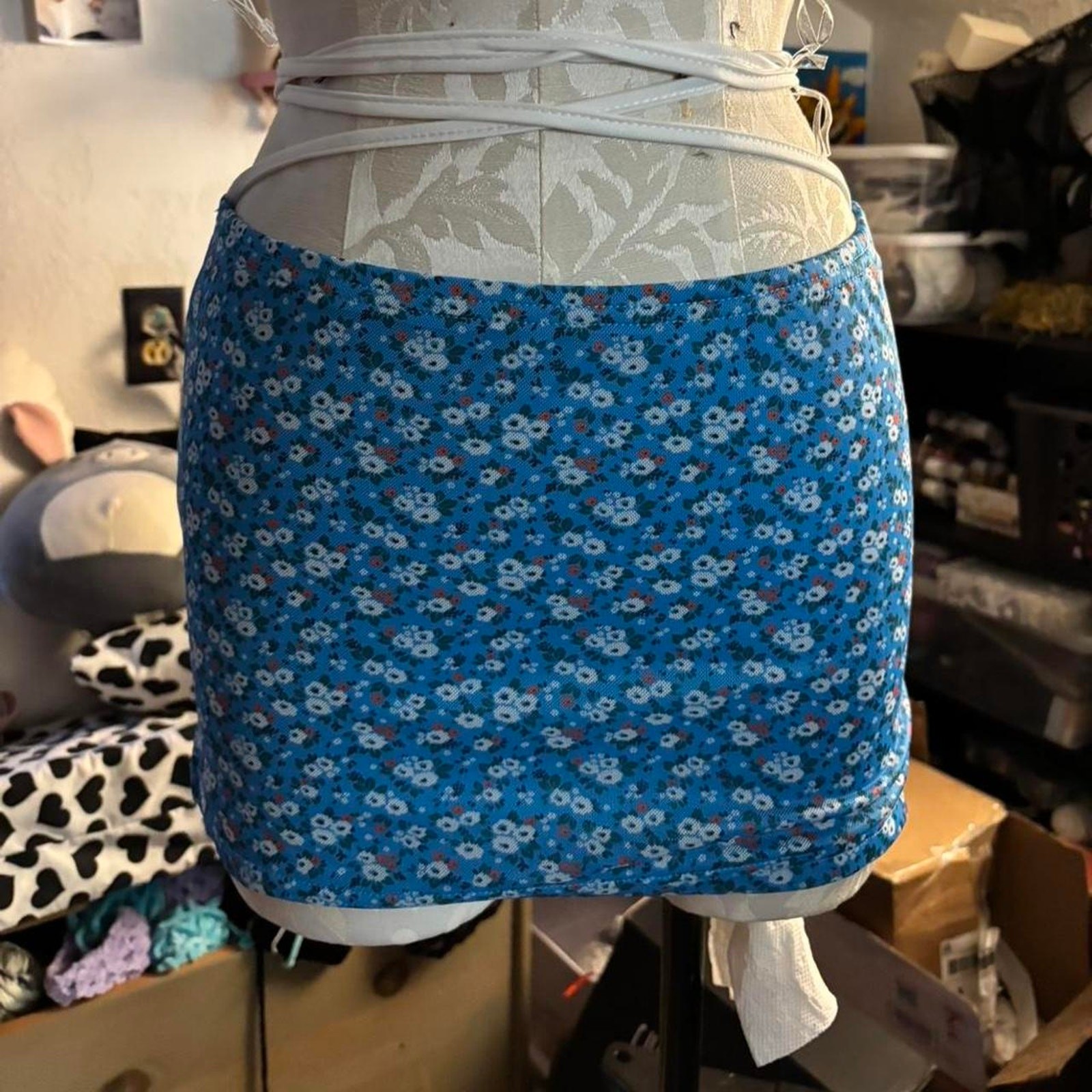 Blue and white floral two piece set