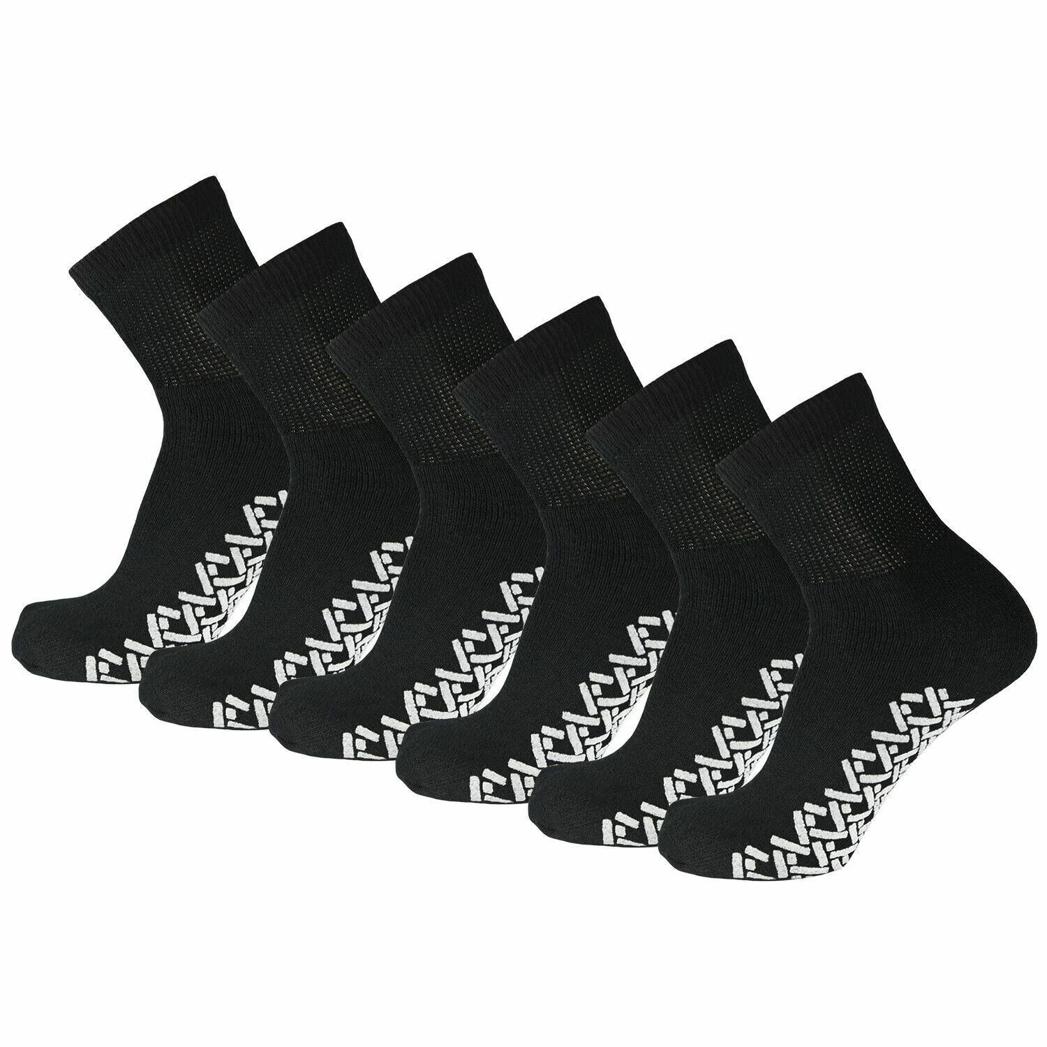 Non-Skid Diabetic Cotton Quarter Socks with Non Binding Top