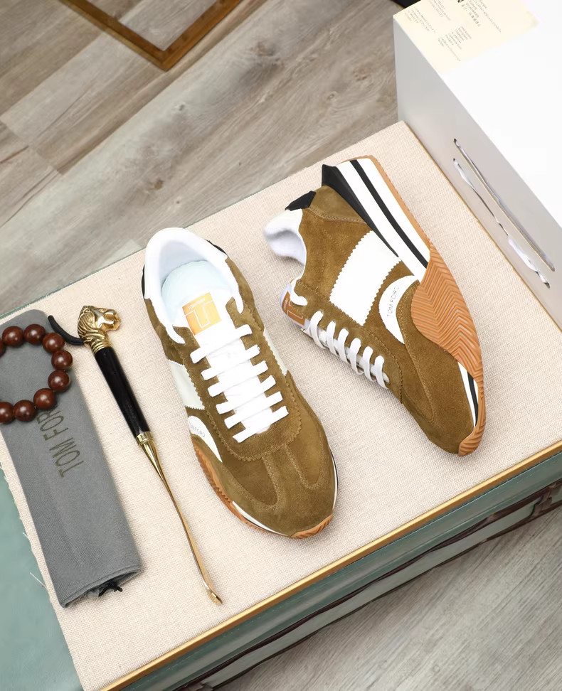 Brown White Colorway Tom Ford James Men Sneakers🧶