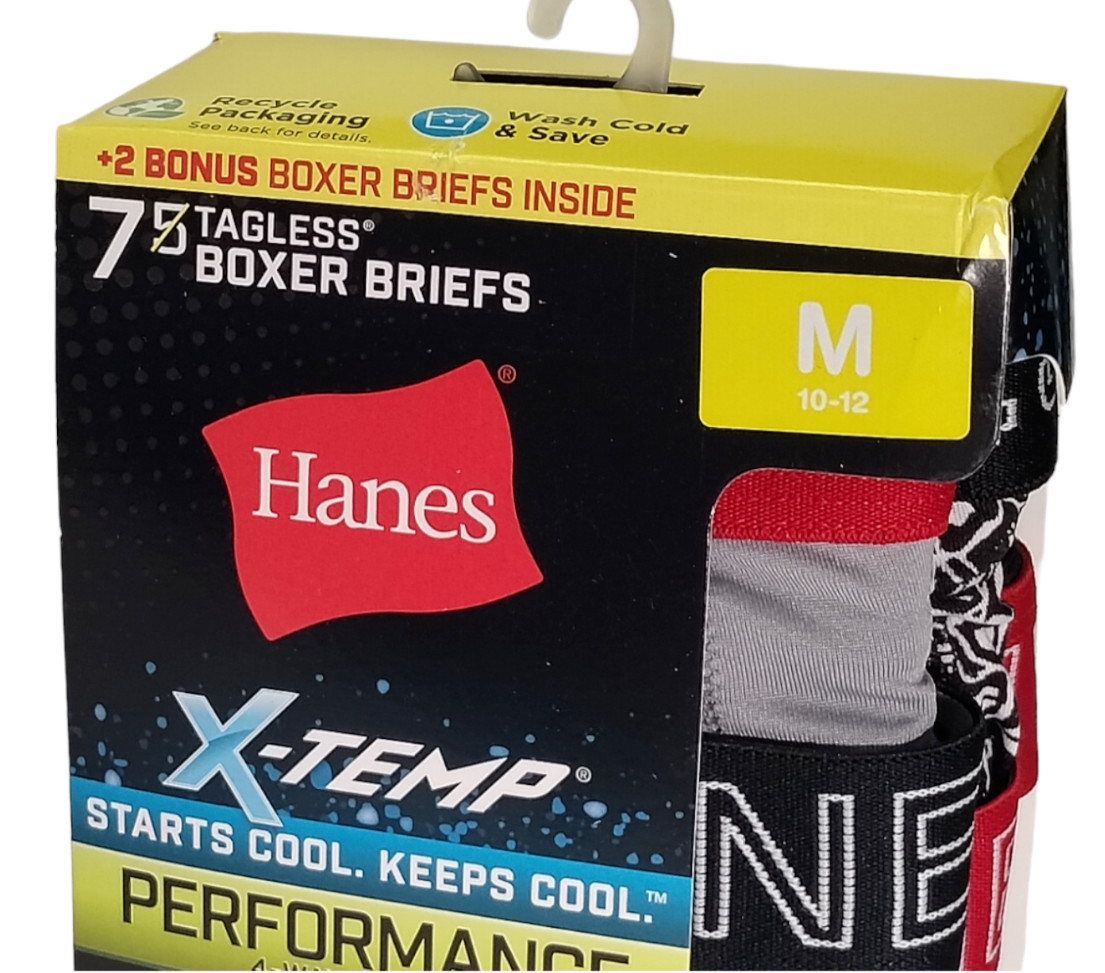 Hanes 7 Pack X-Temp Performance Boxer Briefs 4-Way Stretch Boys S M L XL ~NEW~