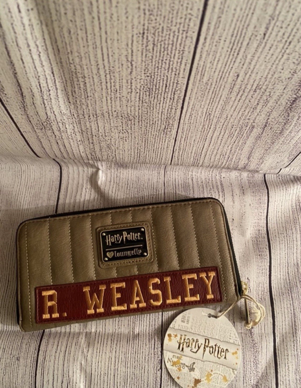 Loungefly Harry Potter Ron Weasley Quidditch backpack/Wallet Set RARE heartLOGO