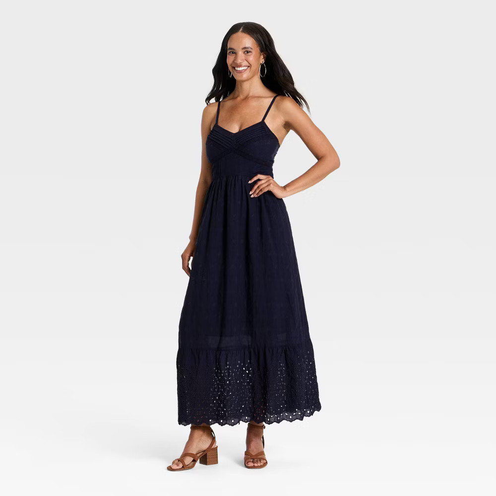 Women Cami Midi Sundress – Universal Thread Navy Blue XS
