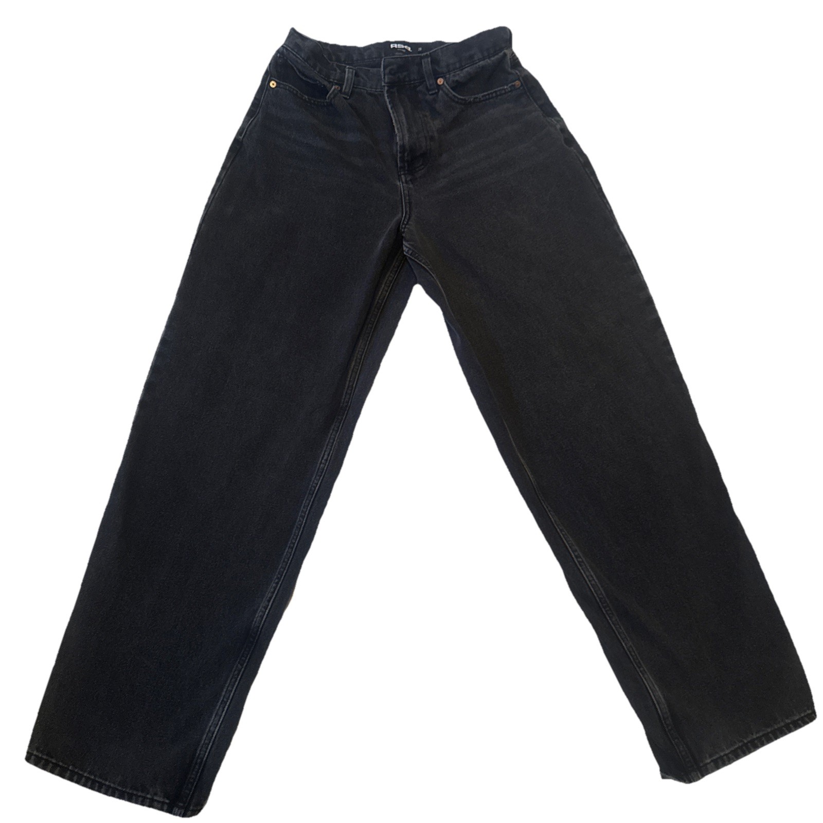 RSQ Slim Jeans Black Denim 5-Pocket Dark Wash Men’s Regular Fit