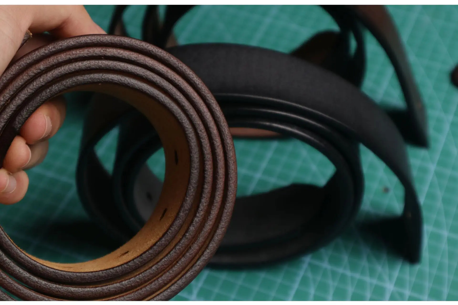 3.8CM Width 4.5MM Thickened Cowhide Cow Strap Genuine Leather Men Belt No Buckle