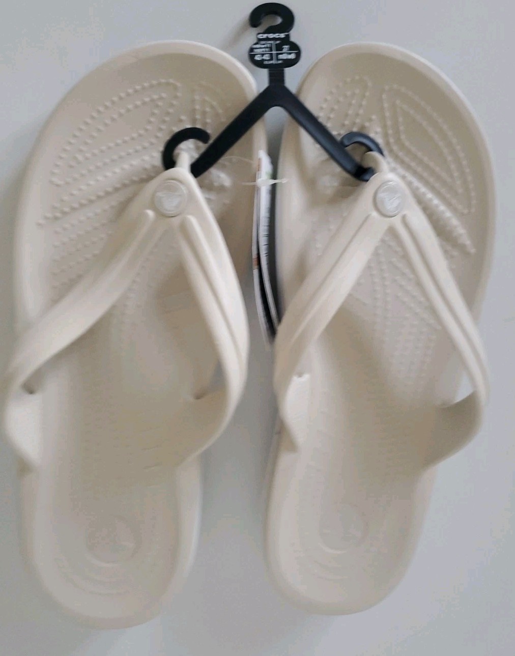 Crocs Unisex Crocband Flip Relaxed Fit, 11033-71, Beige, M9/W11, New
