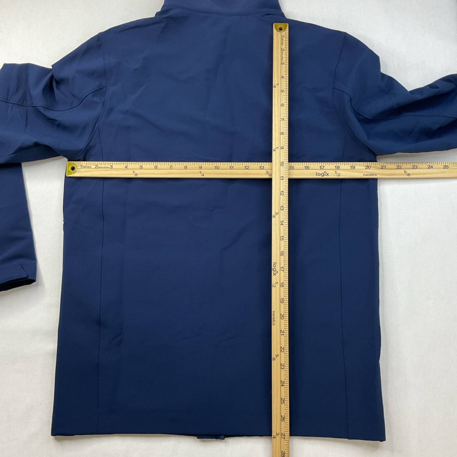 32 Degrees Heat Jacket Men Sz S Softshell Full Zip Blue Minimalist Casual Coat