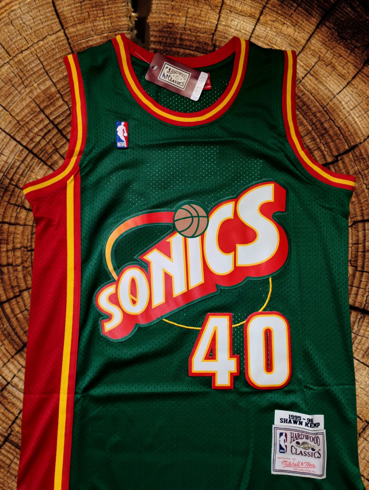 Seattle Supersonics Jersey #40 Shawn Kemp Throwback Jersey Adult sizes