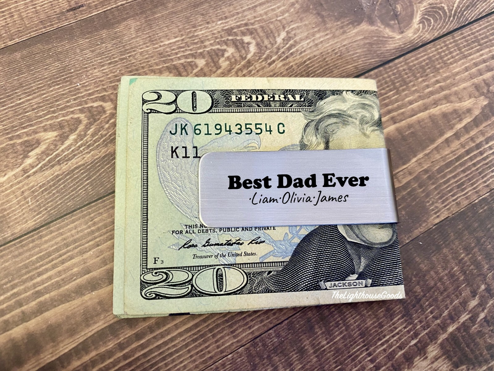 CUSTOM ENGRAVED Stainless Steel Money Clip Wedding Christmas Best Men Birthday