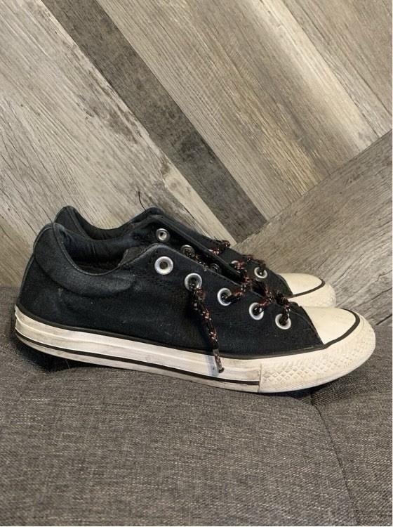 Converse All Star Black Canvas Unisex Kids Sneakers US 3 EU 35