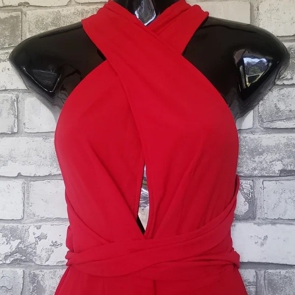 NEW With Tags The Room Red Multiway Tie Jumpsuit (Size Small)