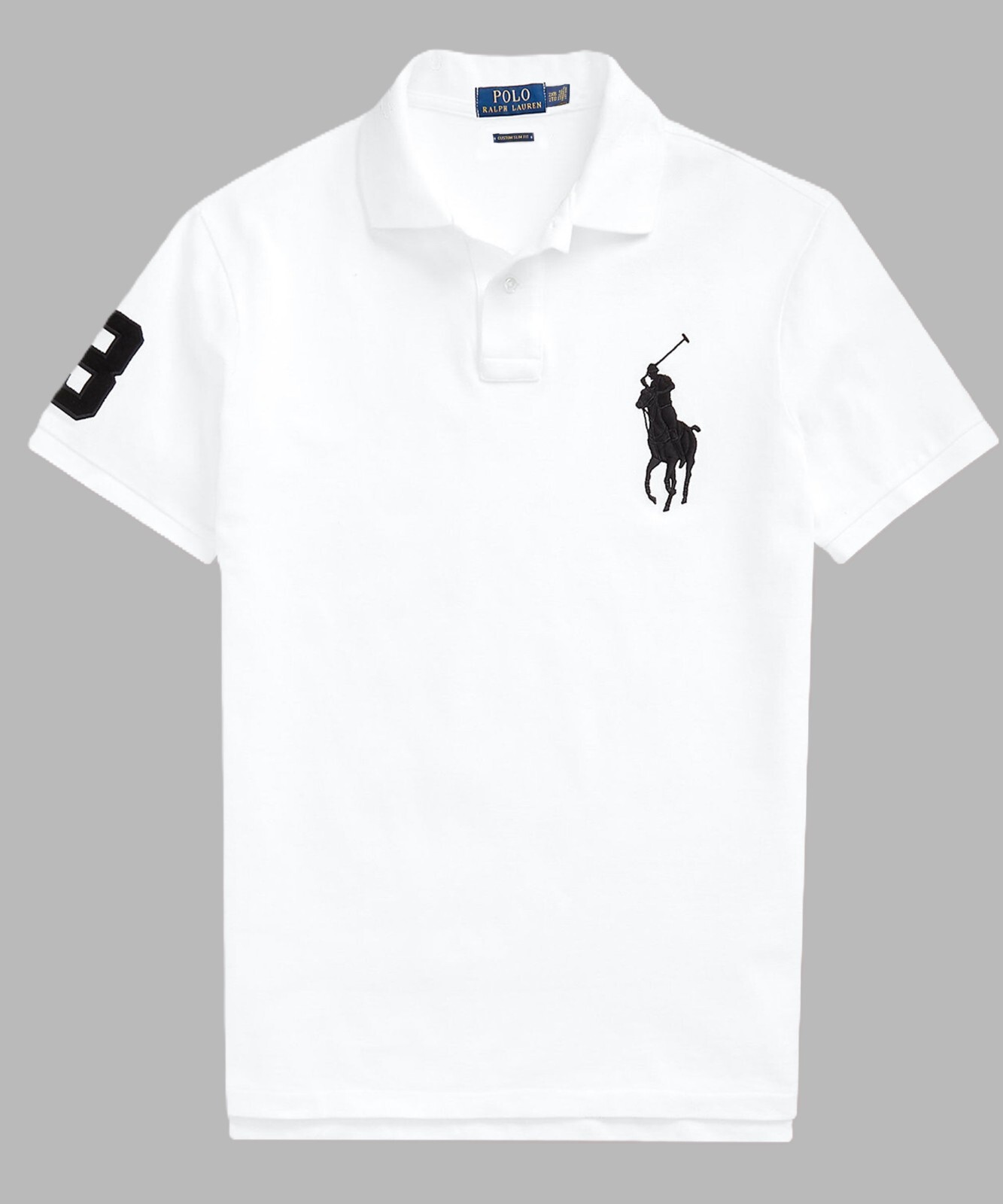 *NWT – POLO RALPH LAUREN Mens Big Pony Custom Fit Polo Shirt – WHITE – S – XXL