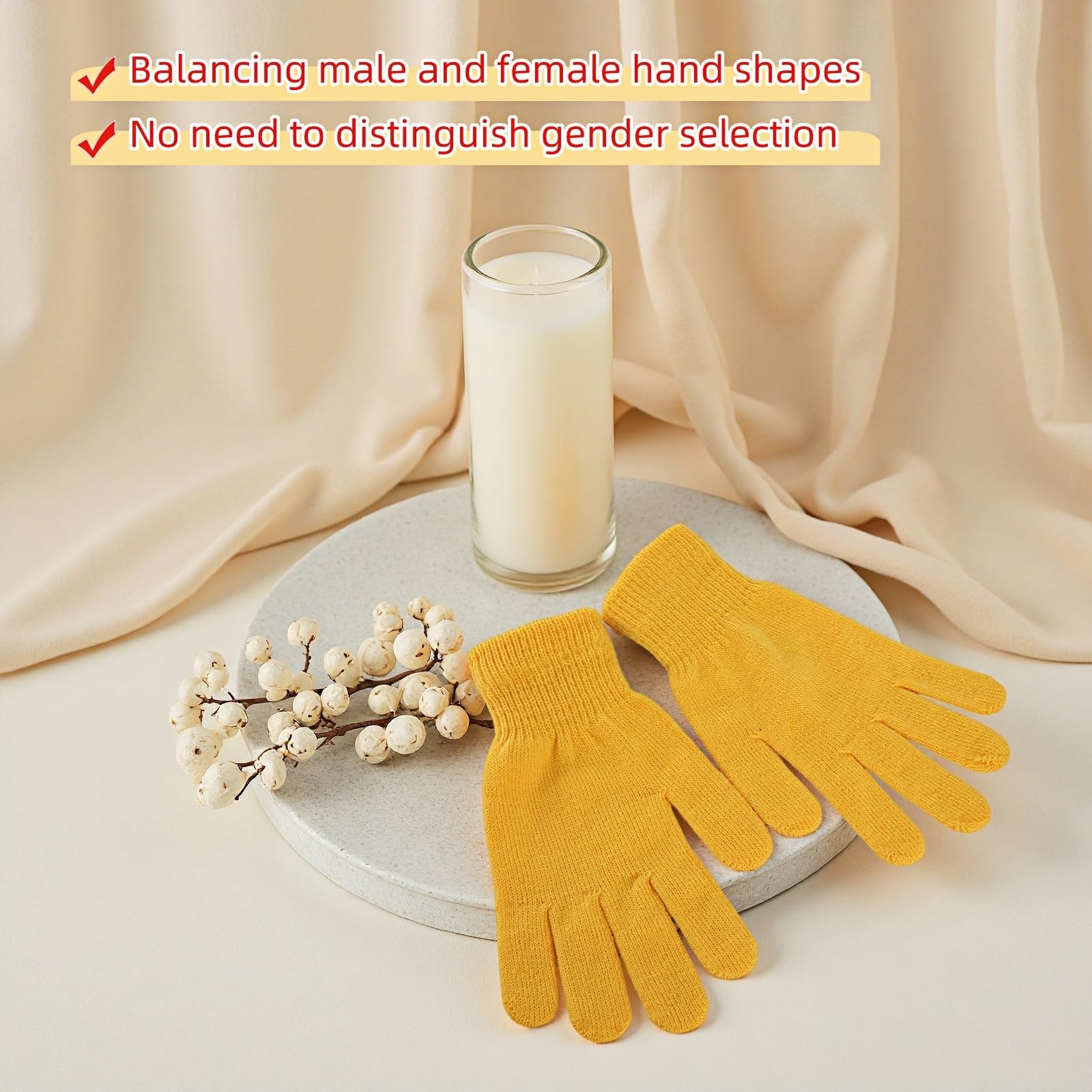 Minimalist Winter Knit Gloves for Men & ,Thermal Knit Gloves Windproof Warm T…