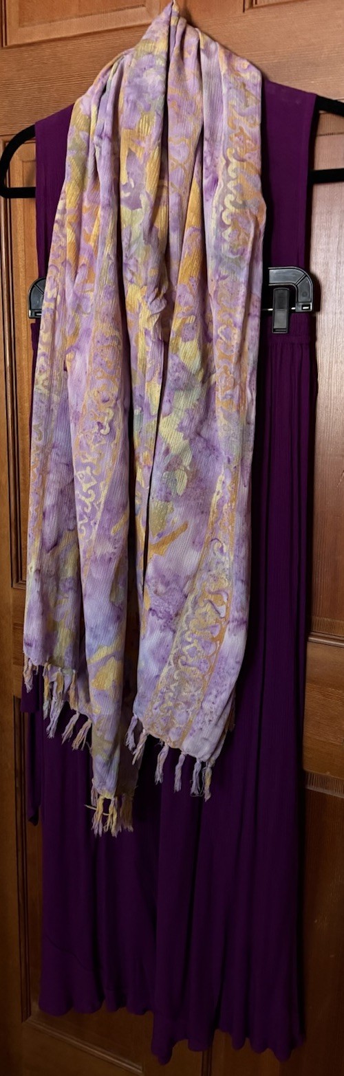 3 Pc Purple Mission Canyon Skirt, Tank And Scarf Set, One Size, New With Tags