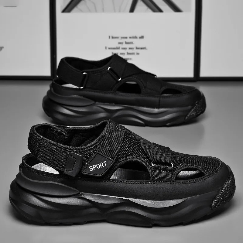 Men’s Hollow Out Sandals Non-slip Breathable Thick Sole Outdoor Casual Shoes