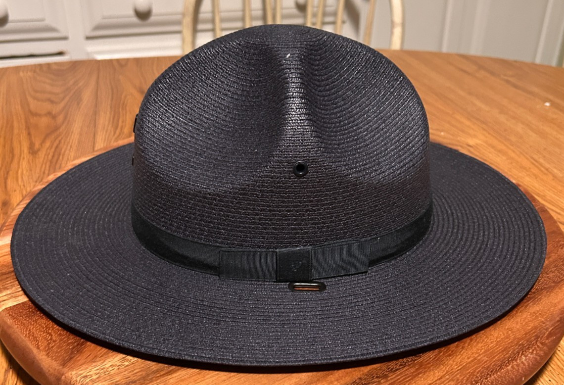 Stratton Black Campaign State Trooper Hat w/ Badge
