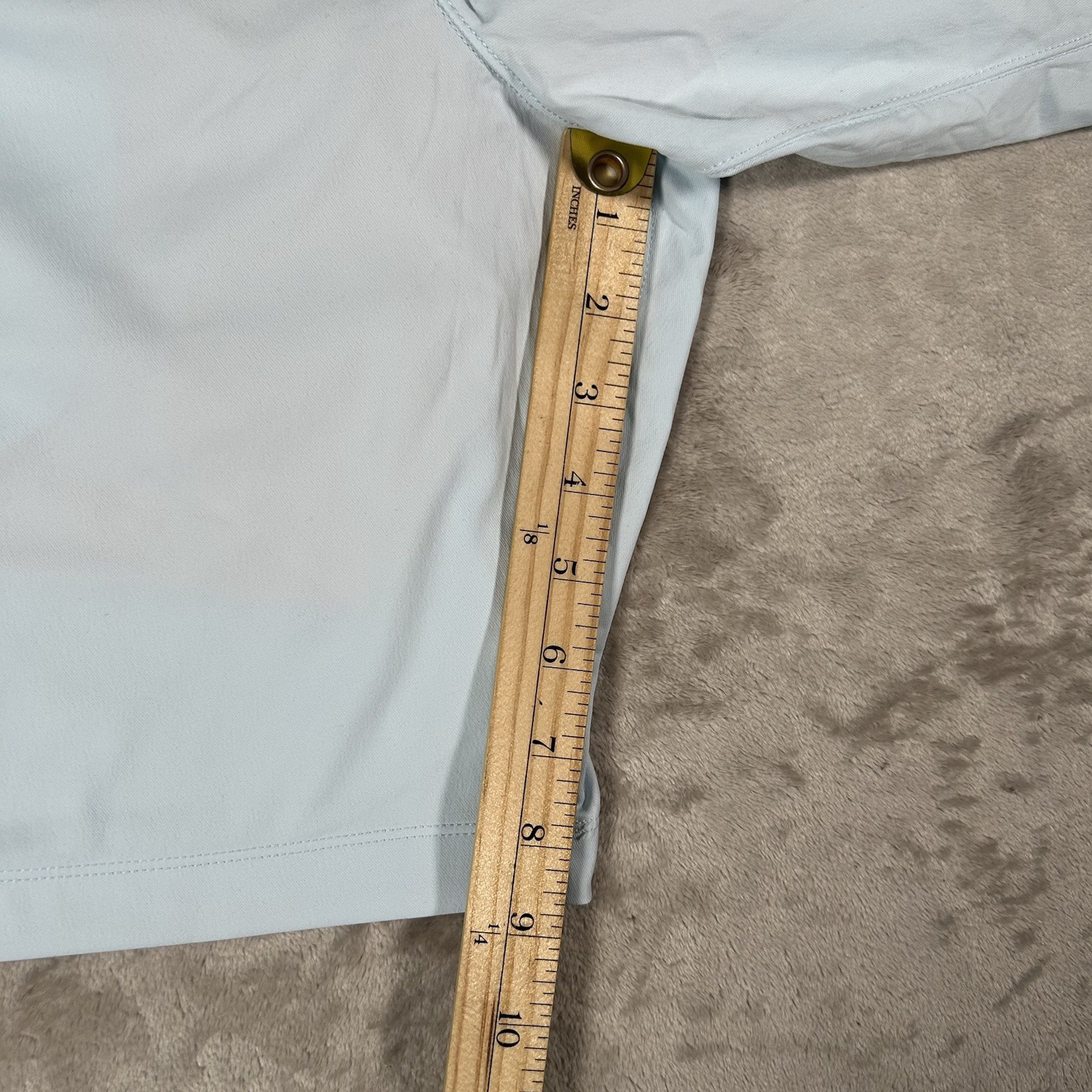 Birddogs Shorts Mens 2XL 9″ Sky Blue Lined Elastic Waist Drawstring Zip Pocket