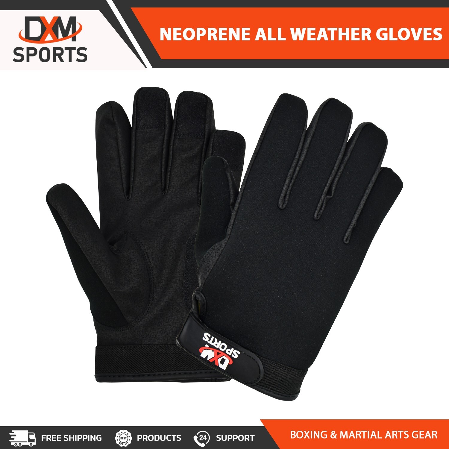 DXM SPORTS Neoprene All Weather Gloves Kevlar Lined Shooting/Duty Pat Down Glove