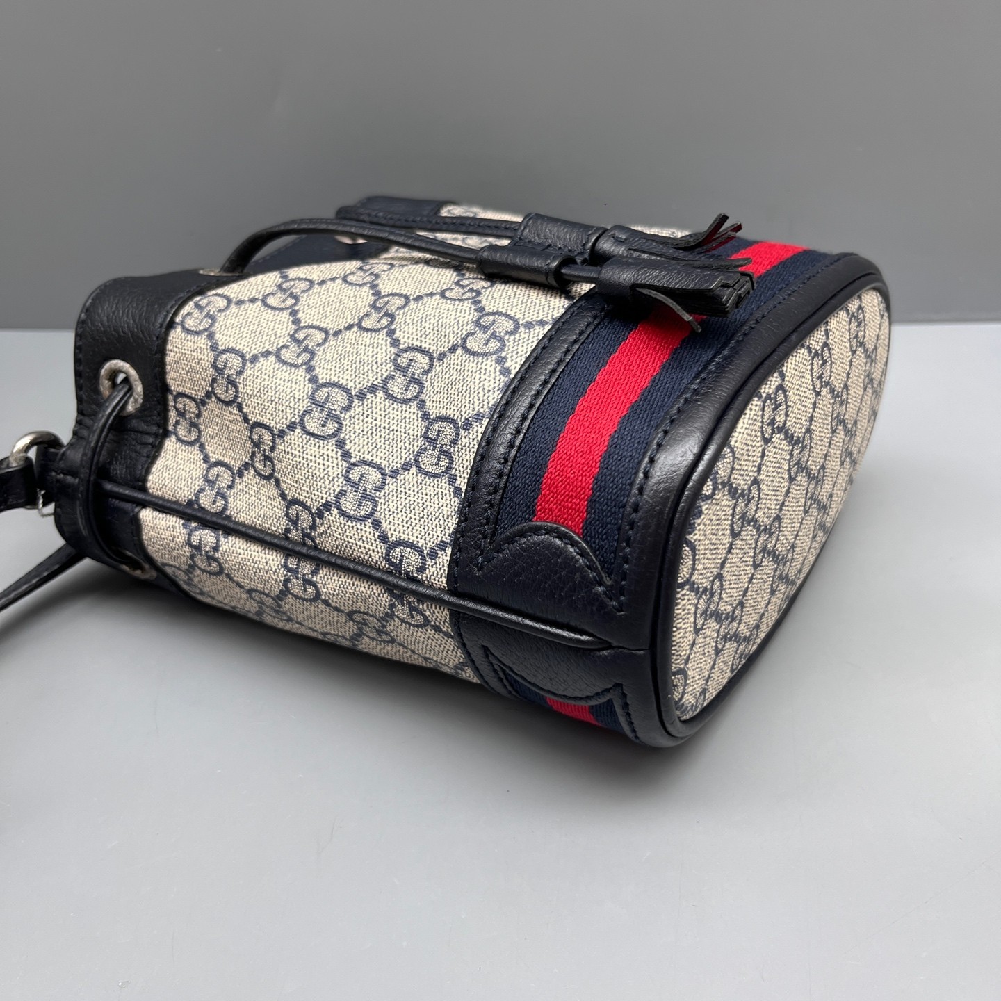 Gucci Blondie Mini Bucket Bag Beige Black Red Blue Gg Monogram (ws072126b4r)