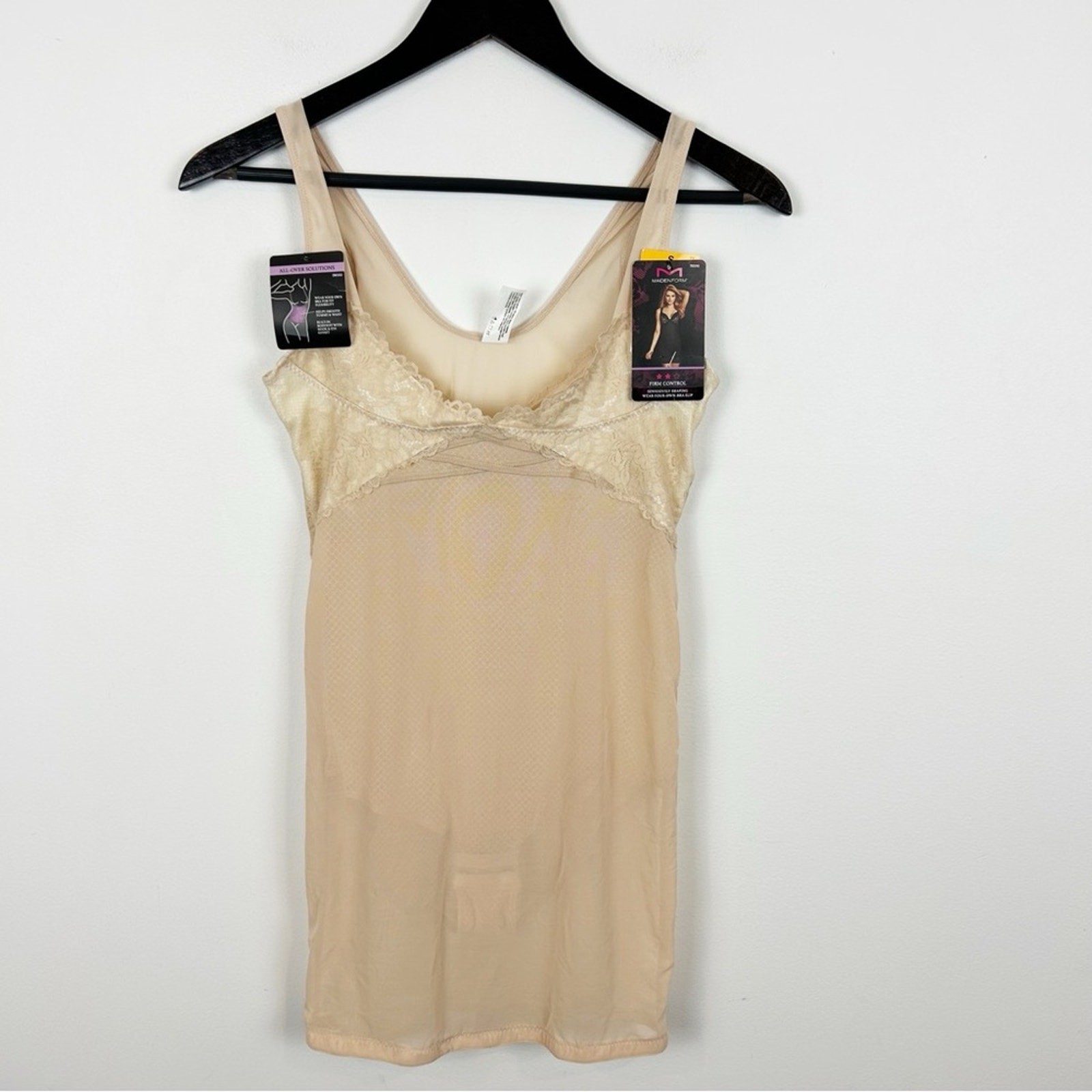 Maidenform Sensuously Shaping Wear Your Own Bra-Slip #DM2002 Beige Size Small