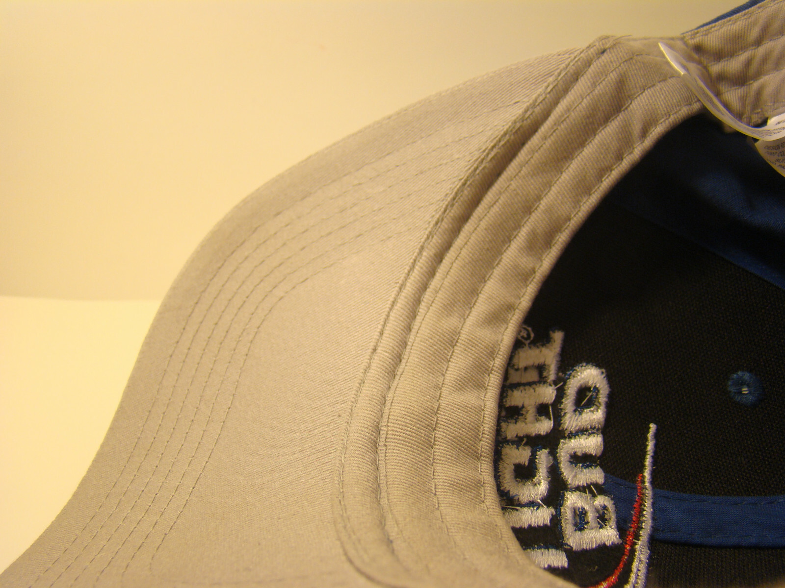 BUD LIGHT BASEBALL HAT CAP BLUE & GRAY ADJUSTABLE