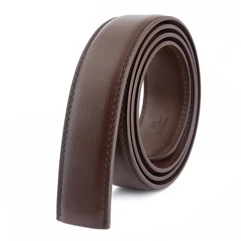 8 Colors Luxury Men Automatic Buckle Belt Strap Leather Ratchet Strap Jeans Gift