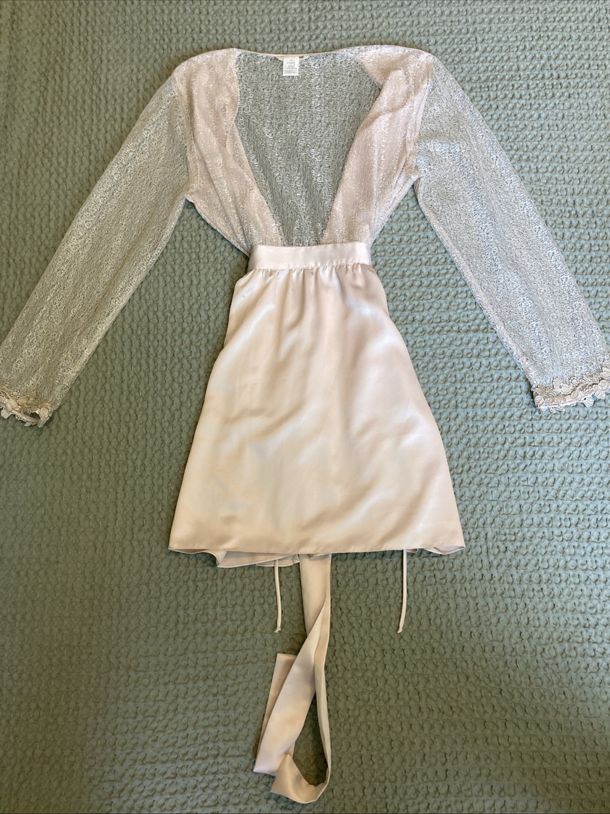 Flora Nikrooz Champagne Robe XS Lace Bridal