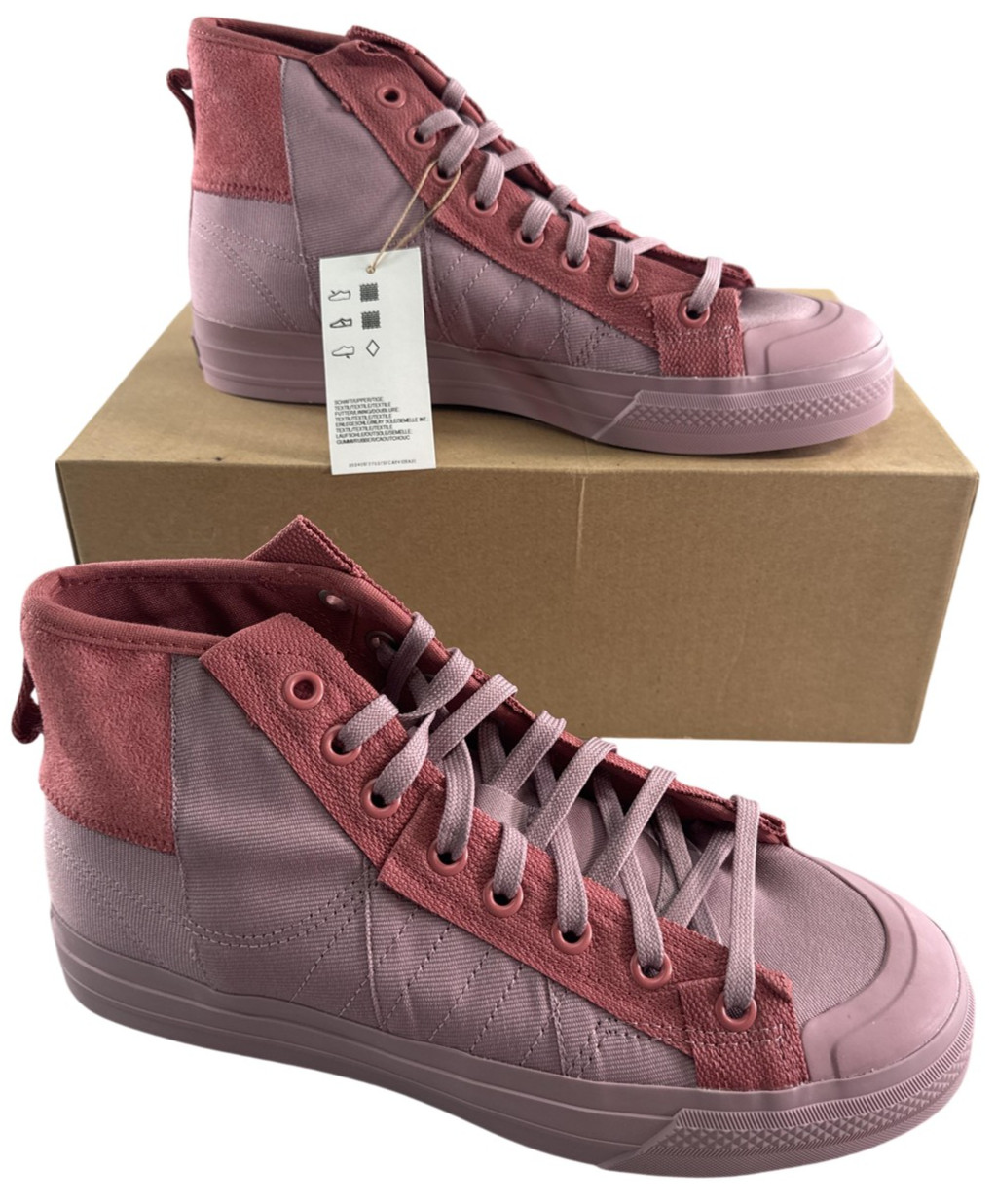 Adidas Originals Nizza Hi Parley Shoes Mens Size 9.5 Pink Recycled GX6984 Suede