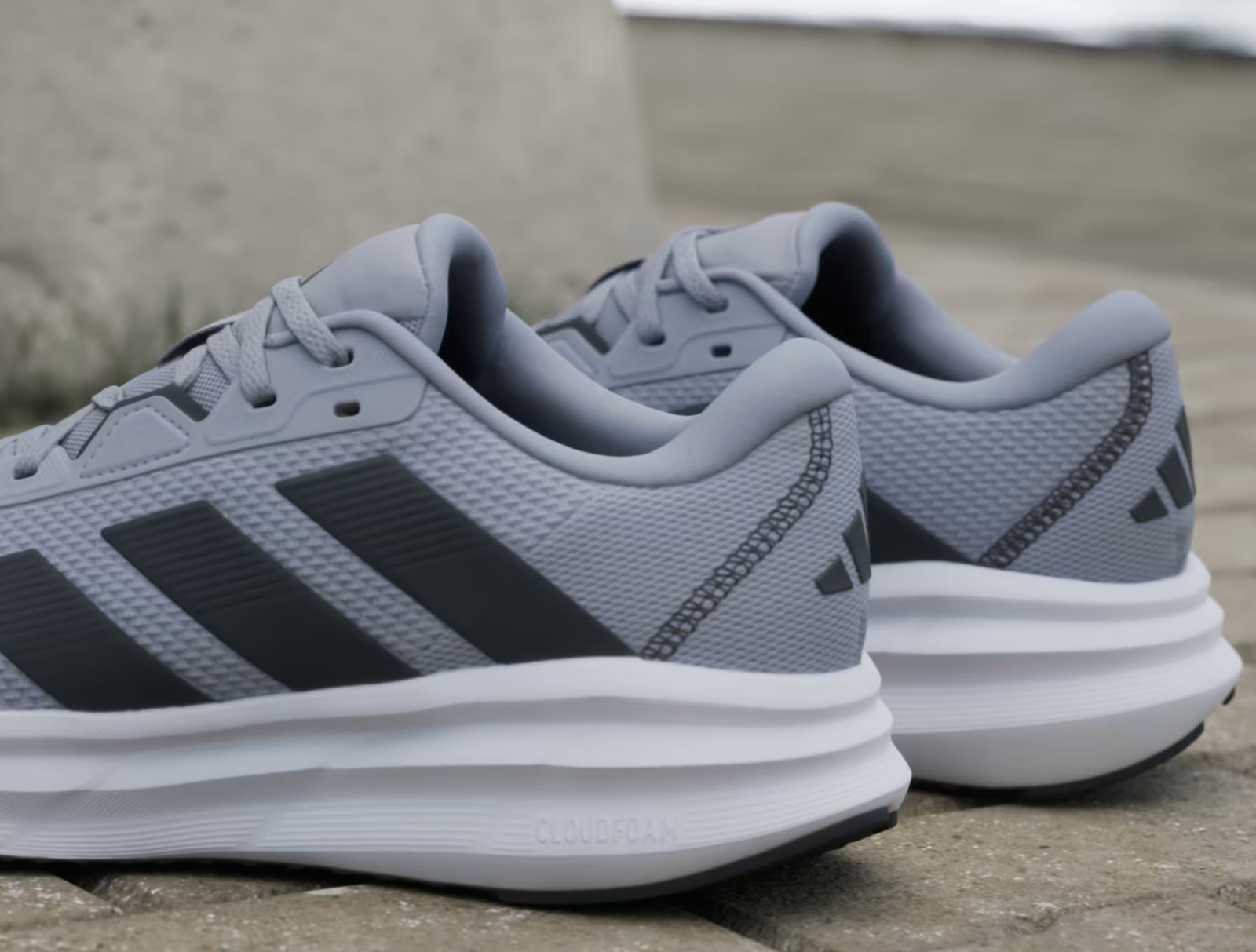 Adidas Galaxy 7 M Halo Silver Carbon Core Black Men Road Running Shoes ID8754