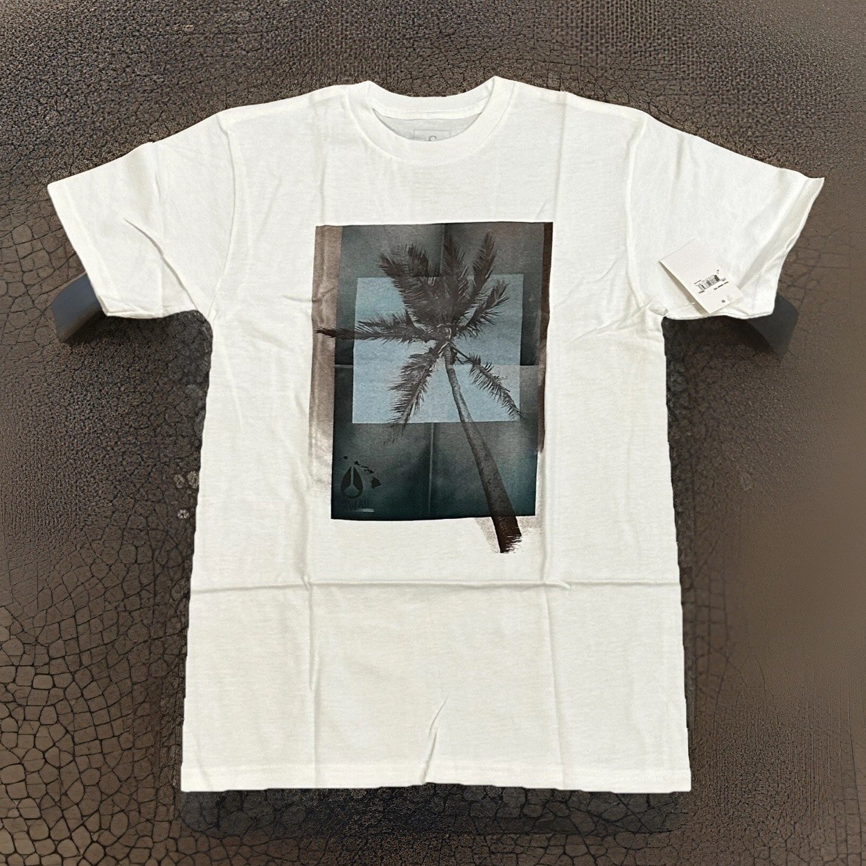Nixon Palm Hawaii Short Sleeve Tee T-Shirt White (S) Small S1622100-02 Brand New