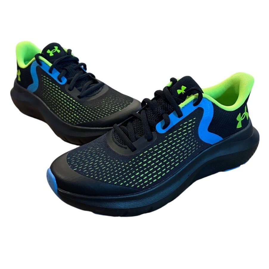 Under Armour Rogue 5 AL PS ‘Black Hyper Green’ 5Y Athlethic Shoe